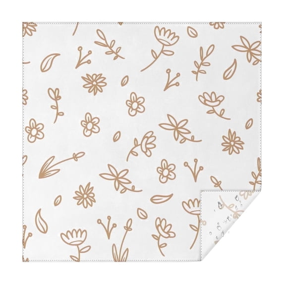 52x52 Inch Waterproof Square Tablecloth, Thickened Polyester Table Cover for Dining & Parties, Floral Print