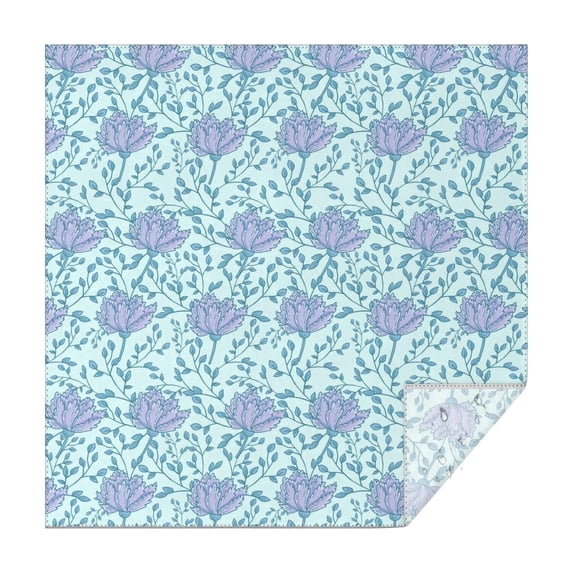 52x52 Inch Waterproof Square Tablecloth, Thickened Polyester Table Cover for Dining & Parties, Floral Print