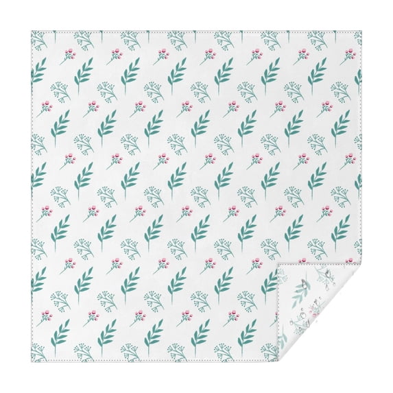 Floral Square Tablecloth 52x52in(132x132cm) – Waterproof Polyester Printed Table Cover, Wrinkle Resistant & Washable for Kitchen Dining Picnic Party Decor, Thanksgiving,Christmas, Spring,Flower