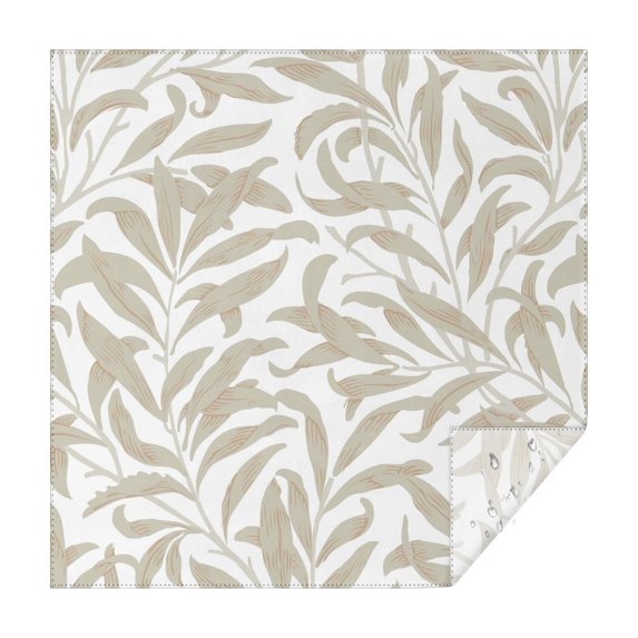Floral 52" Square Waterproof Tablecloth, Floral Print Polyester Table Cover