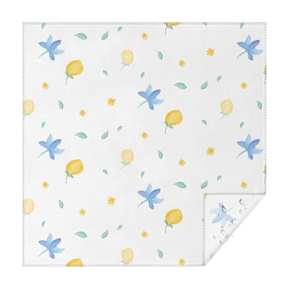 52x52 Inch Waterproof Square Tablecloth, Thickened Polyester Table Cover for Dining & Parties, Floral Print
