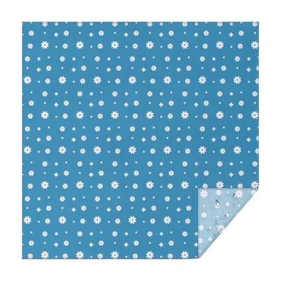 52x52 Inch Waterproof Square Tablecloth, Thickened Polyester Table Cover for Dining & Parties, Floral Print