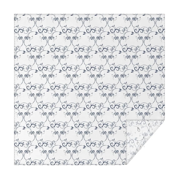 52x52 Inch Waterproof Square Tablecloth, Thickened Polyester Table Cover for Dining & Parties, Floral Print