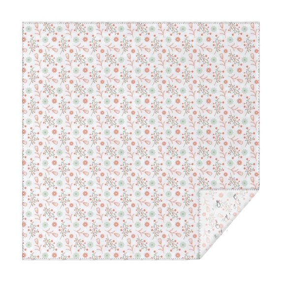 52x52 Inch Waterproof Square Tablecloth, Thickened Polyester Table Cover for Dining & Parties, Floral Print