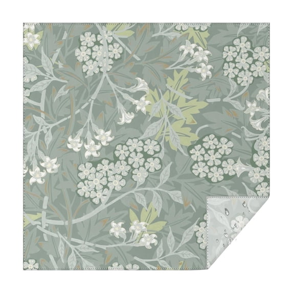 Floral 60" Square Waterproof Tablecloth, Floral Print Polyester Table Cover