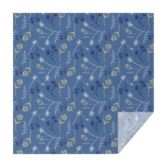 60x60 Inch Waterproof Square Tablecloth, Thickened Polyester Table Cover for Dining & Parties, Floral Print