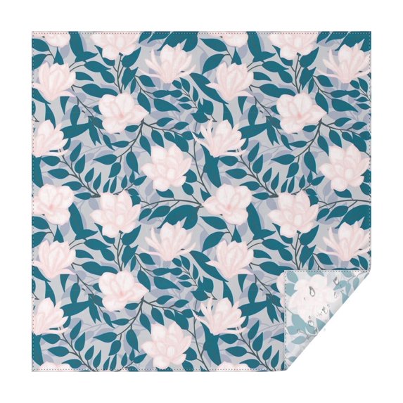 60x60 Inch Waterproof Square Tablecloth, Thickened Polyester Table Cover for Dining & Parties, Floral Print