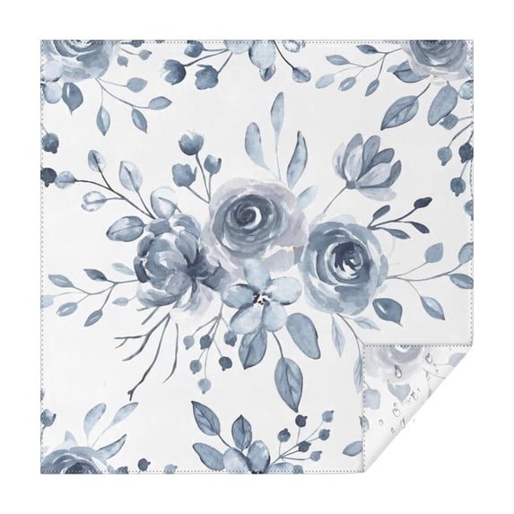 60x60 Inch Waterproof Square Tablecloth, Thickened Polyester Table Cover for Dining & Parties, Floral Print