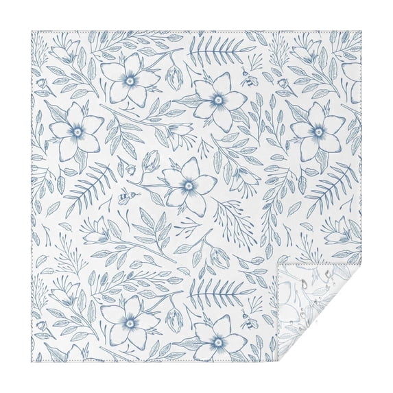 60x60 Inch Waterproof Square Tablecloth, Thickened Polyester Table Cover for Dining & Parties, Floral Print