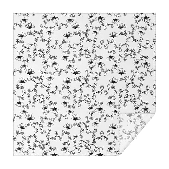 60x60 Inch Waterproof Square Tablecloth, Thickened Polyester Table Cover for Dining & Parties, Floral Print