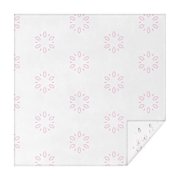 Floral 60" Square Waterproof Tablecloth, Floral Print Polyester Table Cover