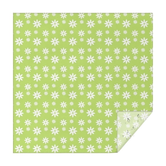 60x60 Inch Waterproof Square Tablecloth, Thickened Polyester Table Cover for Dining & Parties, Floral Print