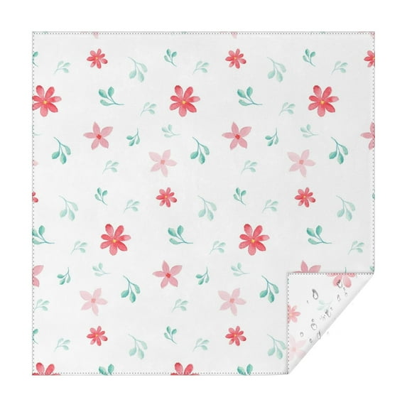 Floral Square Tablecloth 60x60in(152x152cm) – Waterproof Polyester Printed Table Cover, Wrinkle Resistant & Washable for Kitchen Dining Picnic Party Decor, Thanksgiving,Christmas, Spring,Flower