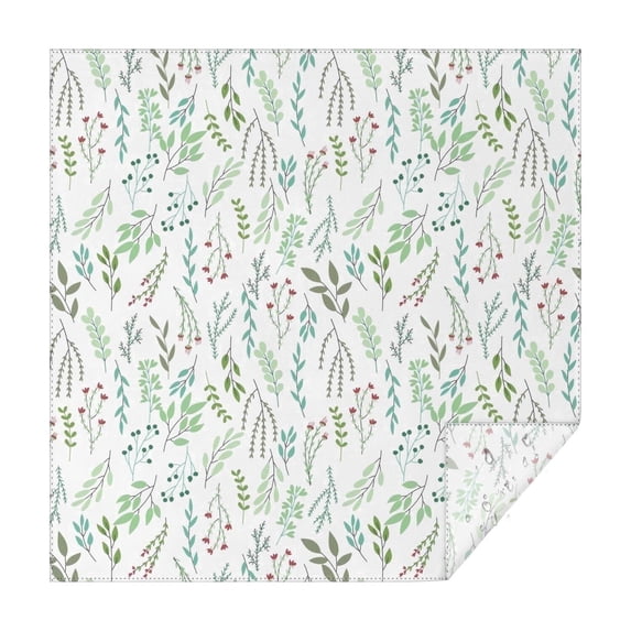 60x60 Inch Waterproof Square Tablecloth, Thickened Polyester Table Cover for Dining & Parties, Floral Print