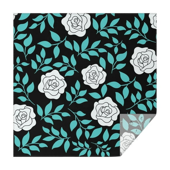 Floral Square Tablecloth 60x60in(152x152cm) – Waterproof Polyester Printed Table Cover, Wrinkle Resistant & Washable for Kitchen Dining Picnic Party Decor, Thanksgiving,Christmas, Spring,Flower