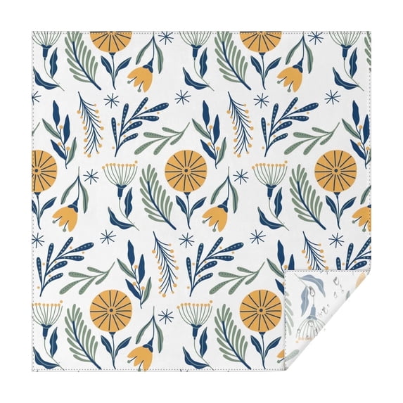 60x60 Inch Waterproof Square Tablecloth, Thickened Polyester Table Cover for Dining & Parties, Floral Print