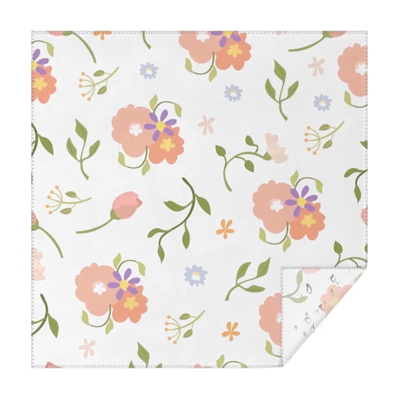 60x60 Inch Waterproof Square Tablecloth, Thickened Polyester Table Cover for Dining & Parties, Floral Print