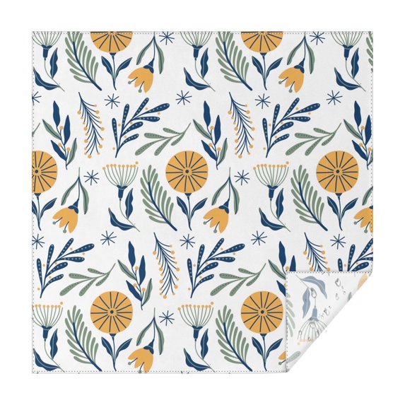 60x60 Inch Waterproof Square Tablecloth, Thickened Polyester Table Cover for Dining & Parties, Floral Print