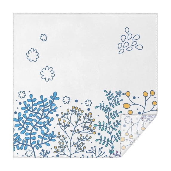 Floral Square Tablecloth 60x60in(152x152cm) – Waterproof Polyester Printed Table Cover, Wrinkle Resistant & Washable for Kitchen Dining Picnic Party Decor, Thanksgiving,Christmas, Spring,Flower