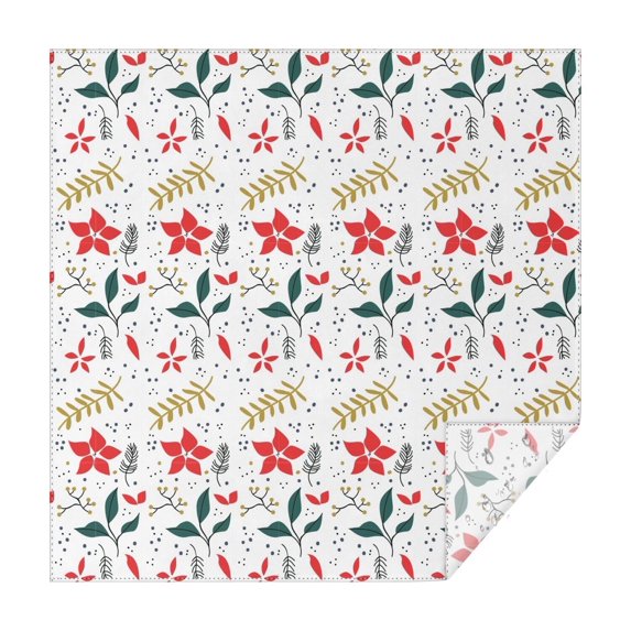 Floral 60" Square Waterproof Tablecloth, Floral Print Polyester Table Cover