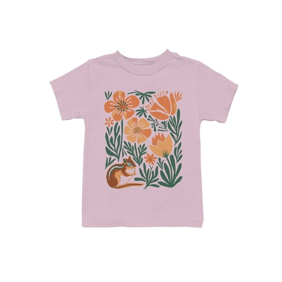 Floral Squirrel Art Print Youth's T-shirt
