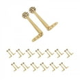 thumbnail image 1 of Floral Stair Carpet Runner Holder Clips Solid Cast Brass PVD Finish 5.5 in. L Antique Easy Install Carpet Rug Holder Clips w/Screws | Renovators Supply Pack of 13, 1 of 4