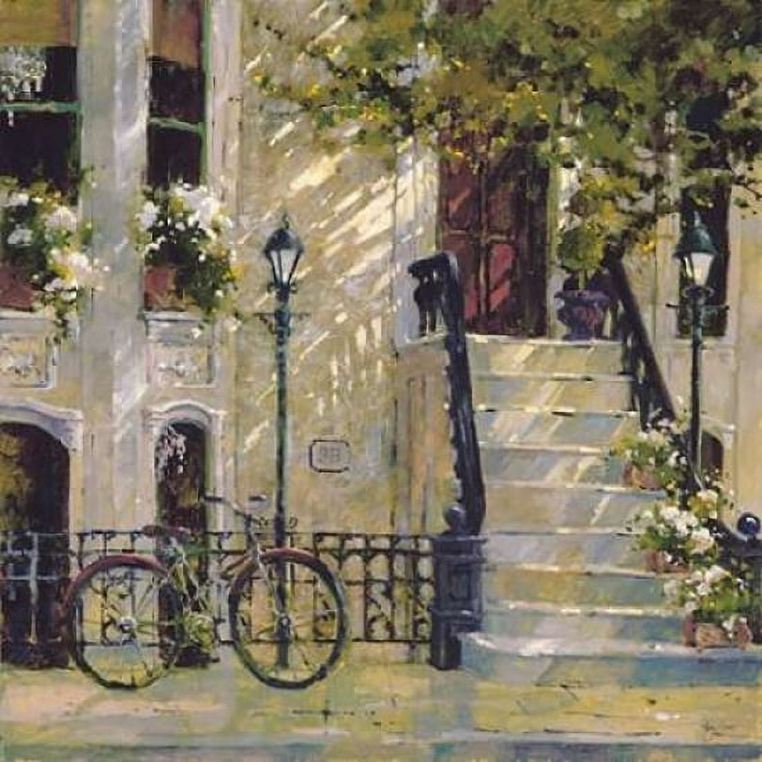 Floral Staircase Canvas Art - Kay Grant (24 x 24)