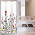 thumbnail image 1 of Floral Stall Shower Curtain for Bathroom Spring Wildflower Plant Flower Colorful Waterproof Fabric Shower Curtain Set with 6 Hooks 36" x 72", 1 of 6