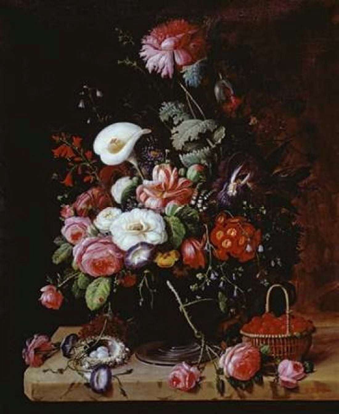 Floral Still Life Canvas Art - Severin Roesen (24 x 30)