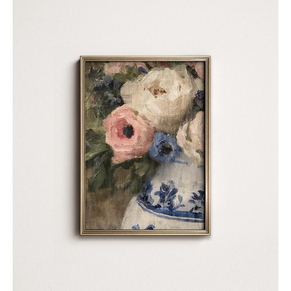Floral Still Life Cottagecore Unframed Paper Print