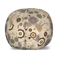 thumbnail image 1 of Floral Storage Toy Bag Chair, Abstract Round Flower in Mandala Inspired Design Spring Leaves Dragonflies, Stuffed Animal Organizer Washable Bag, Large Size, Multicolor, by Ambesonne, 1 of 3