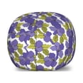 thumbnail image 1 of Floral Storage Toy Bag Chair, Botanical Pattern of Flourishing Hibiscus Flowers and Leaves Botany, Stuffed Animal Organizer Washable Bag, Large Size, Violet White Olive Green, by Ambesonne, 1 of 3