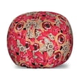 thumbnail image 1 of Floral Storage Toy Bag Chair, Cluttered Digitally Generated Blossoms Leopard Hibiscus Tropic Elements, Stuffed Animal Organizer Washable Bag, Small Size, Dark Pink Grey Yellow, by Ambesonne, 1 of 3