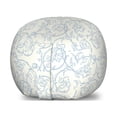 thumbnail image 1 of Floral Storage Toy Bag Chair, Flower Orchids Bohemian Style Vintage Petals Vines Pattern French Country Style, Stuffed Animal Organizer Washable Bag, Large Size, Blue White, by Ambesonne, 1 of 3