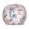 thumbnail image 1 of Floral Storage Toy Bag Chair, Flowers and Motifs on a Blush Tone Background, Stuffed Animal Organizer Washable Bag, Small Size, Blush Blue Grey, by Ambesonne, 1 of 3