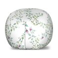thumbnail image 1 of Floral Storage Toy Bag Chair, Illustration of Rosebuds on Twiggy Branches with Lobed Green Leaves, Stuffed Animal Organizer Washable Bag, Small Size, Purple Grey Blue Grey, by Ambesonne, 1 of 3