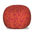 thumbnail image 1 of Floral Storage Toy Bag Chair, Modern Design with Geometrical Bold Line Flowers Image, Stuffed Animal Organizer Washable Bag, Large Size, Scarlet and Maroon, by Ambesonne, 1 of 3