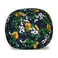 thumbnail image 1 of Floral Storage Toy Bag Chair, Nature Pattern with Leaves Daisy and Poppies, Stuffed Animal Organizer Washable Bag, Large Size, Charcoal Grey Multicolor, by Ambesonne, 1 of 3