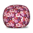 thumbnail image 1 of Floral Storage Toy Bag Chair, Pattern with Abstract Design Flowers, Stuffed Animal Organizer Washable Bag, Small Size, Plum Fuchsia, by Ambesonne, 1 of 3