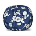 thumbnail image 1 of Floral Storage Toy Bag Chair, Repetitive Blooming Clove Flowers on Dark Tone Backdrop, Stuffed Animal Organizer Washable Bag, Large Size, Night Blue Cream, by Ambesonne, 1 of 3