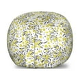 thumbnail image 1 of Floral Storage Toy Bag Chair, Repetitive Vivid Spring Blossoms Art on Plain Backdrop Illustration, Stuffed Animal Organizer Washable Bag, Small Size, Pastel Yellow Dimgray, by Ambesonne, 1 of 3
