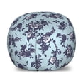 thumbnail image 1 of Floral Storage Toy Bag Chair, Repetitive Wild Roses in Violet Tones on Polka Dotted Background, Stuffed Animal Organizer Washable Bag, Large Size, Pale Blue Purple Grey, by Ambesonne, 1 of 3
