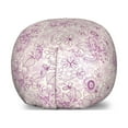 thumbnail image 1 of Floral Storage Toy Bag Chair, Shabby Form Vintage Flower Motifs in Soft Toned Essence Beauty Nature Design, Stuffed Animal Organizer Washable Bag, Small Size, Fuchsia Pale Pink, by Ambesonne, 1 of 3