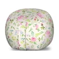 thumbnail image 1 of Floral Storage Toy Bag Chair, Soft Pastel Watercolored Design of Spring Revival Theme Fresh Flowers and Plants, Stuffed Animal Organizer Washable Bag, Small Size, Multicolor, by Ambesonne, 1 of 3