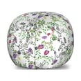 thumbnail image 1 of Floral Storage Toy Bag Chair, Wild Lilac Flowers Spring Fresh Watercolor Sketch Look Pattern, Stuffed Animal Organizer Washable Bag, Large Size, Green Pale Fuchsia, by Ambesonne, 1 of 3