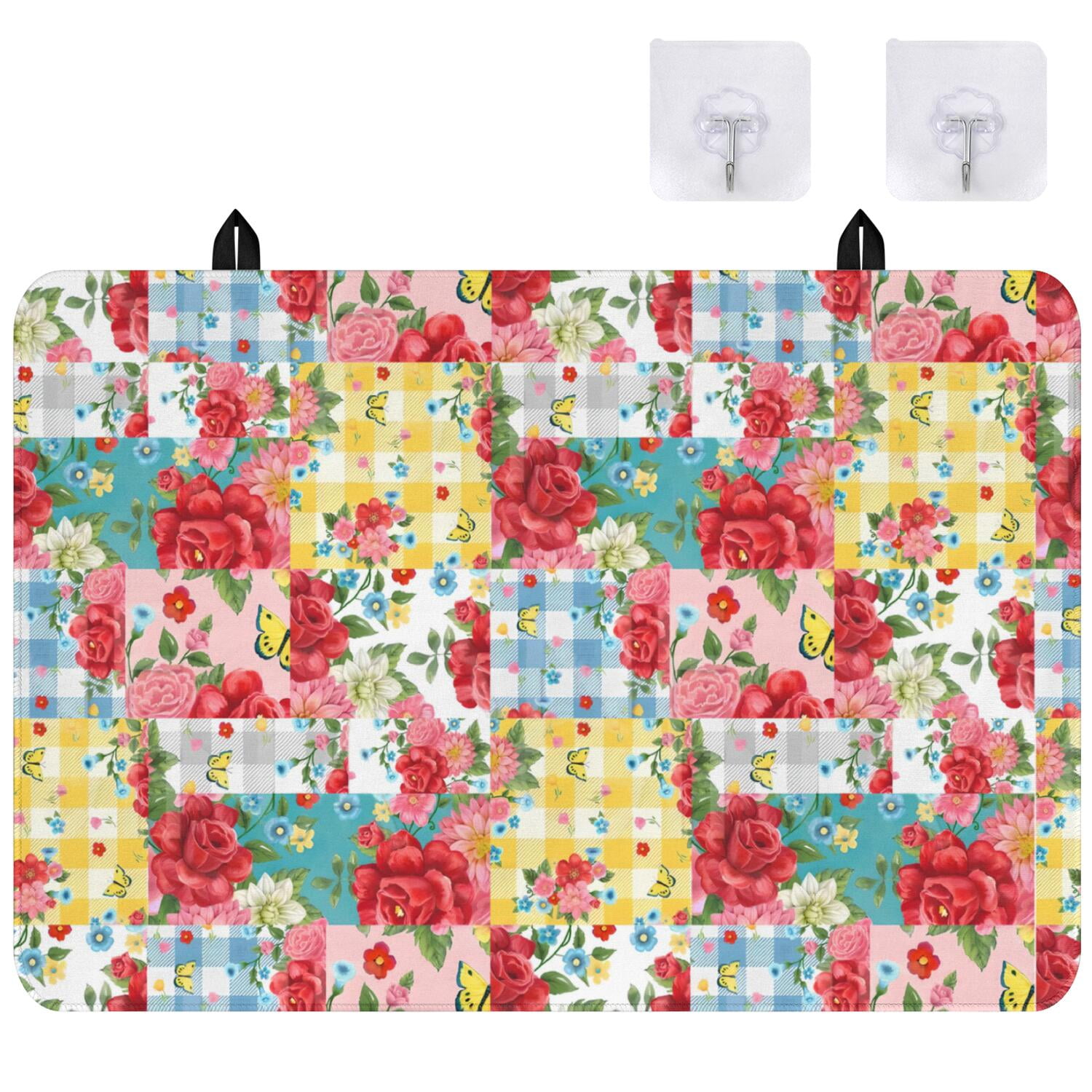 Floral Stove Top Covers for Electric Stove, Cactus and Succulent Stove Top Cover Protector, Thick Induction Cooktop Protector, Heat Resistant Range Ceramic Stove Top Covers Mat, Dish Drying Mat