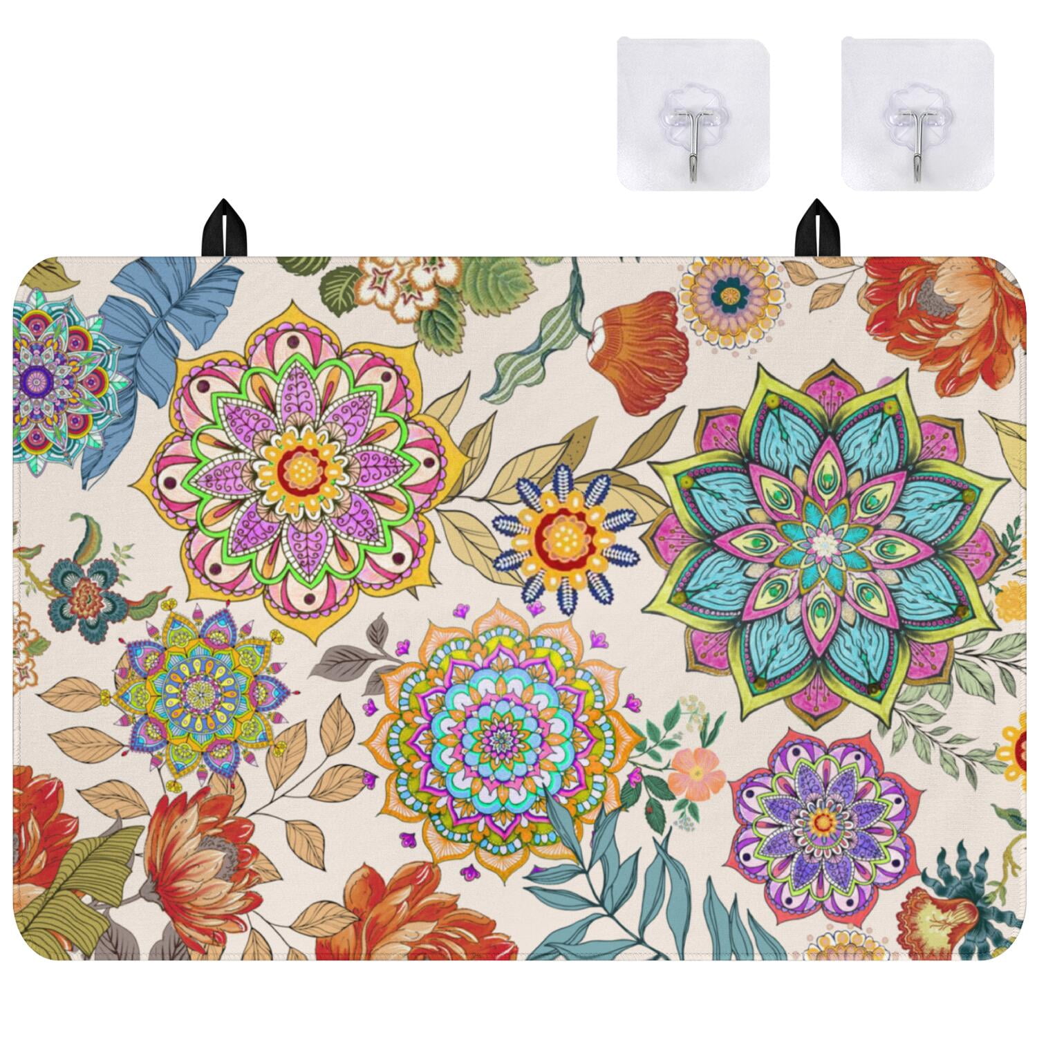 Floral Stove Top Covers for Electric Stove, Cactus and Succulent Stove Top Cover Protector, Thick Induction Cooktop Protector, Heat Resistant Range Ceramic Stove Top Covers Mat, Dish Drying Mat