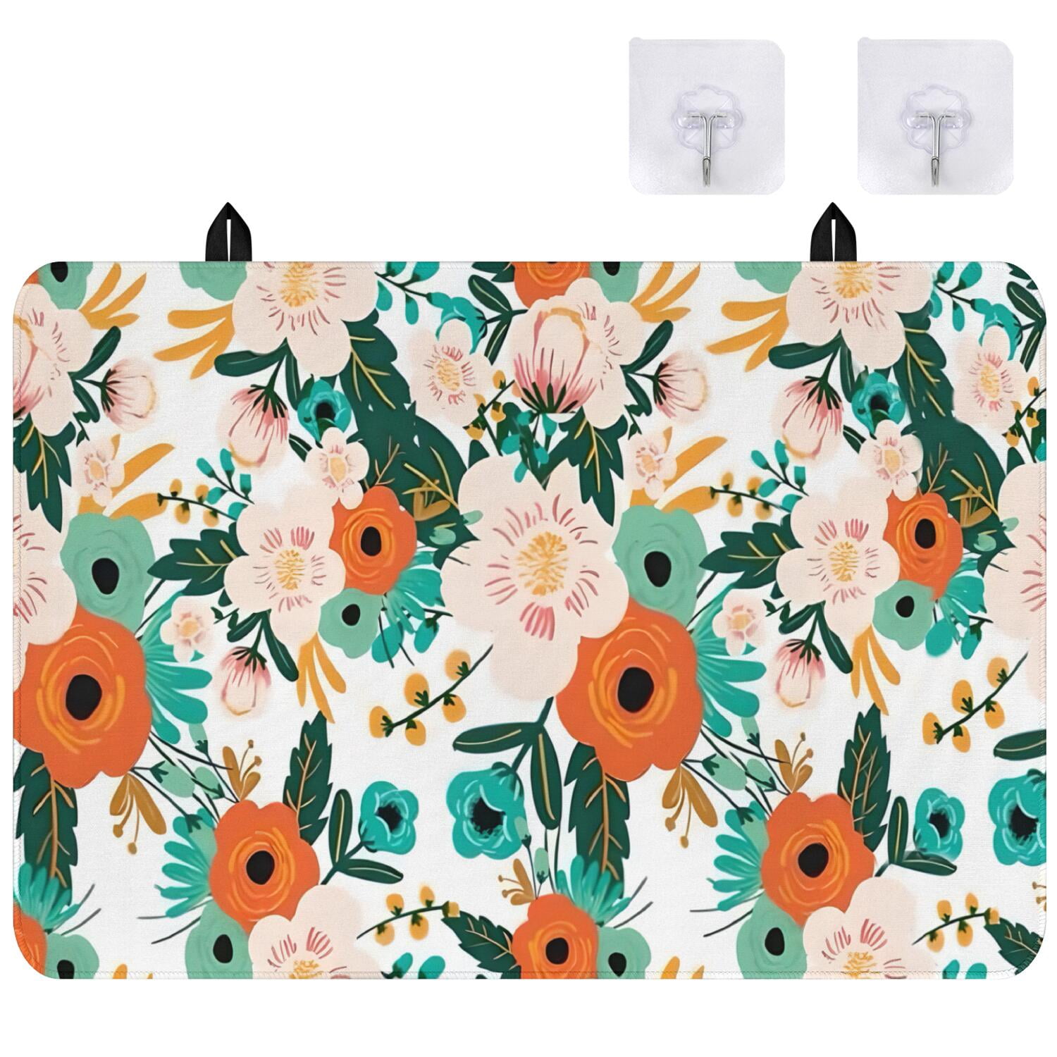 Floral Stove Top Covers for Electric Stove, Cactus and Succulent Stove Top Cover Protector, Thick Induction Cooktop Protector, Heat Resistant Range Ceramic Stove Top Covers Mat, Dish Drying Mat