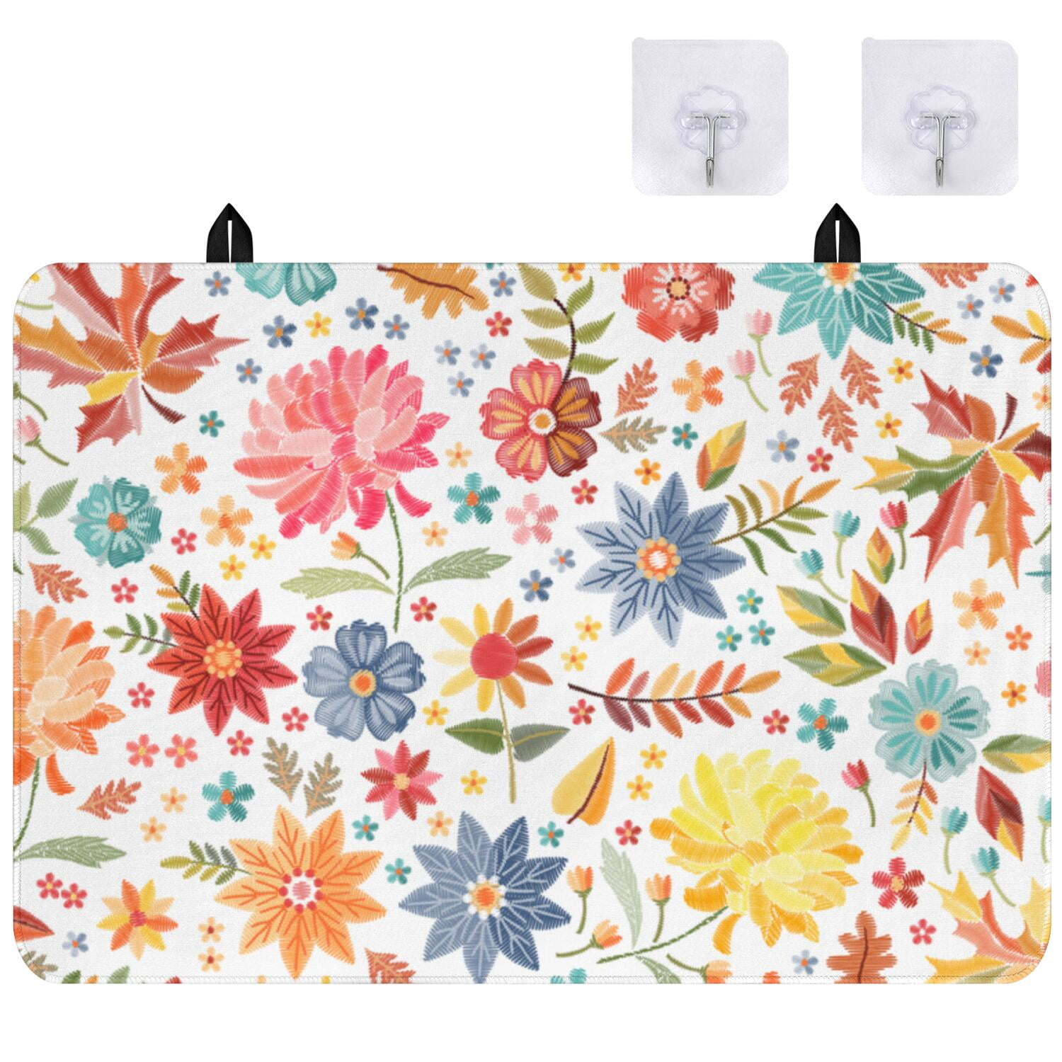 Floral Stove Top Covers for Electric Stove, Cactus and Succulent Stove Top Cover Protector, Thick Induction Cooktop Protector, Heat Resistant Range Ceramic Stove Top Covers Mat, Dish Drying Mat