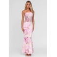 thumbnail image 1 of Floral Strapless Maxi Dress (S, Pink), 1 of 6